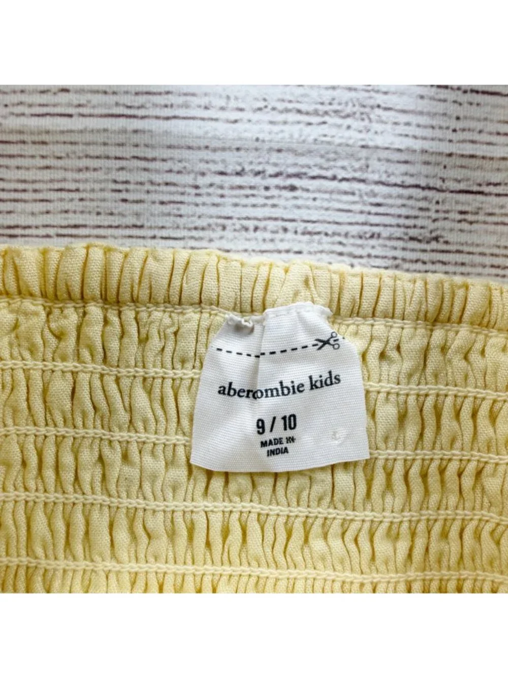 Abercrombie Kids Yellow Ruffle Smocked Sleeveless Top 9-10